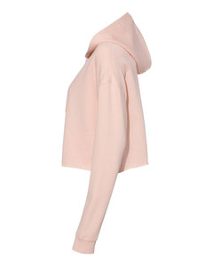Independent Trading Co. Private Label <b>Women</b> Cropped Hooded Sweatshirt Custom Solid <b>Pink</b> Blank <b>Hoodies</b> Fleece Tear Away Label - Product Image 2