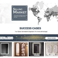 Miroir de salle de bain LED intelligent YOUJAI, vente en gros d'usine, tactile, anti-buée, mural, indice de protection IP44, garantie de 2 ans