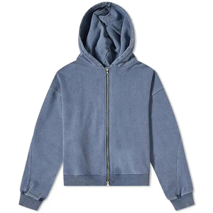 Custom Printed Acid Wash Hoodie Men Street-wear Hoodie Washed Cotton Hoodie OEM Manufacturer - Product Image 5