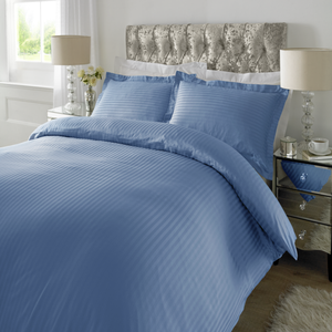 Ensemble de housse de couette en coton satiné rayé noir, 3 pièces, taille Queen, fermeture à glissière, ensemble de literie de luxe - Product Image 3