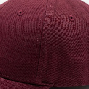 Gorra de Béisbol Borgoña de 6 Paneles con Logotipo Bordado en el Panel Frontal, Ajustable, Unisex, Estilo Casual - Product Image 5