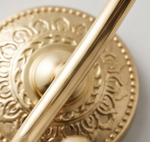 Artisanal Vintage Golden Wall <b>Hook</b> With Floral Design Metal Single <b>Hook</b> For Clothing Rust Resistant Wall Mounted - Product Image 2