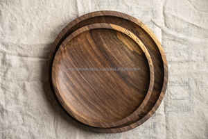 Assiette en MDF poli personnalisé plateau de service écologique fait à la main style américain en bois de haute qualité organisation de la maison utilisation sûre de l'Inde - Product Image 2