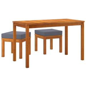 Conjunto de Comedor de Jardín de Madera Marrón Grisáceo - Product Image 3