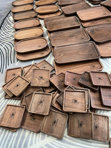 Wooden Square Luxury Eco-Friendly 10mm Thick <b>Drink</b> <b>Coaster</b> with Custom Engraving for Gift and Branding - Product Image 2