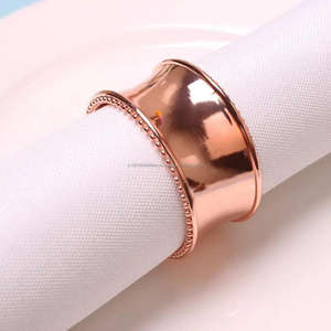 Hot Selling Napkin <b>Ring</b> Finest Quality Customized <b>Indian</b> Handcrafted Metal Sheet Napkin <b>Rings</b> or Serviette Tissue <b>Ring</b> With logo - Product Image 2