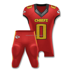 Uniformes de football américain personnalisés de qualité supérieure, imprimés par transfert thermique, manches courtes, grande taille, séchage rapide, respirant - Product Image 5