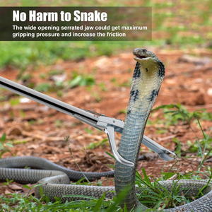 Pinzas para serpientes de alta resistencia, herramienta de agarre para reptiles con mandíbula ancha, palo plegable para capturar serpientes - Product Image 6