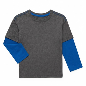 T-shirt pour garçons de haute qualité, manches longues, 100% coton, vêtements pour enfants, vêtements pour garçons, t-shirt à séchage rapide - Product Image 3