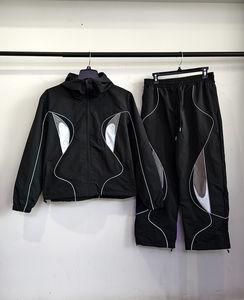 Conjunto Deportivo de Invierno para Hombre, Chaqueta Cortavientos de Nailon Ligero, Tejido de Punto, Tallas Grandes, Transpirable y de Secado Rápido - Product Image 3