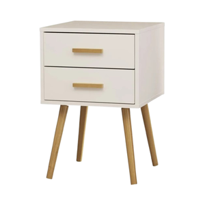 Bedroom SideTable <b>Storage</b> Cabinet Wooden Nightstand With Drawers Minimalist Design for SALE - Product Image 1