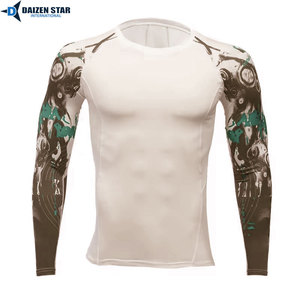 Custom Logo UPF50 Breathable Compression Sports Shirt Wholesale Full Sleeve Rash Guard Factory Price Custom Sublimation - Product Image 3