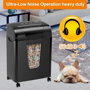 Distruggidocumenti a Taglio Incrociato Durevole da 18 Fogli con Contenitore Estraibile da 18 Litri, Livello di Sicurezza P-4 per Carte di Credito, Distrugge Carta in Modo Sicuro - Product Image 6