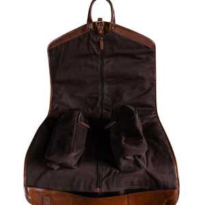 B2B Premium Handmade Genuine Leather Luxury Casual Simple Classic <b>Suit</b> <b>Carrier</b> Lightweight Water Resistant Zippered Customizable - Product Image 3
