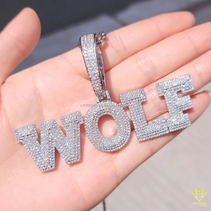 Collier pendentif de luxe « WOLF » avec chaîne en diamants sertis, bijou tendance, cadeau pour homme - Product Image 6
