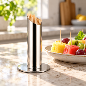Porte-cure-dents en acier inoxydable, porte-cure-dents de comptoir, organisateur de table moderne en métal pour restaurant, hôtel - Product Image 4