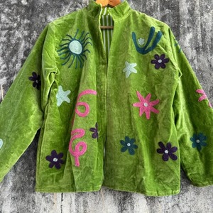 Handmade <b>Velvet</b> Suzani Jacket Embroidered Floral <b>Coat</b> <b>Women</b> Artisan Festival Statement Outerwear - Product Image 2
