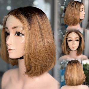 Color <b>Bob</b> Wavy <b>Wigs</b> From 100% Vietnamese Human Hair Human Hair - Product Image 2