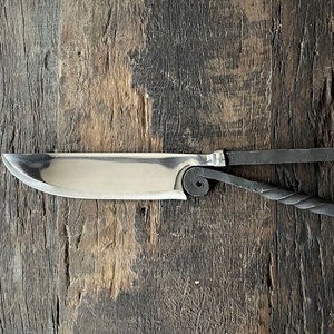 Juego de Cubiertos Medievales de Acero al Carbono Forjado a Mano, Cuchillo Vikingo Personalizado Único, Incluye Tenedores, Diseño Exclusivo de Herrería - Product Image 6
