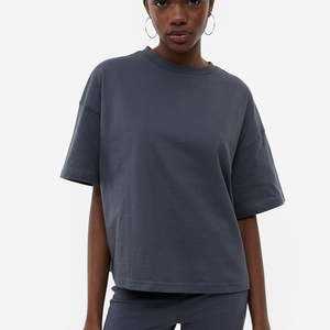Crew Neck Basic Lady <b>White</b> Pure Color Short Sleeve <b>Tee</b> Heavy Cotton High Quality Casual 10pcs - Product Image 1