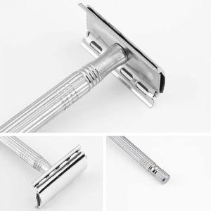 Maquinilla de Afeitar de Seguridad de Doble Filo, Cromada, de Acero Inoxidable, para Hombres y Mujeres, Marca Privada, para Afeitado en Húmedo - Product Image 6
