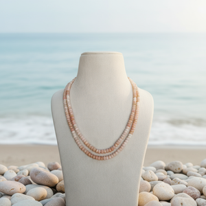 Women's Pink <b>Opal</b> Beaded Blush <b>Necklace</b>-Ethnic Style for Wedding & Party Gifts - Product Image 1