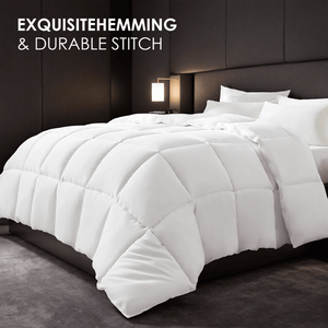 Funda de Edredón Extra Grande a Cuadros Blancos, Ultrasuave, de Lujo, Calidad Hotelera, Gruesa y Voluminosa para Dormitorios y Casas de Huéspedes - Product Image 3
