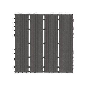 44 Pack Plastic <b>Interlocking</b> Deck <b>Tiles</b> 12\"x12\" Square Waterproof Outdoor Patio Decking <b>Tiles</b> for All Weather Use - Product Image 2
