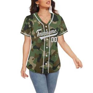 Uniformes de Béisbol para Mujer, Camisetas de Poliéster con Cierre de Botones, Ropa de Equipo, Bajo MOQ, Suministro de Fábrica - Product Image 2