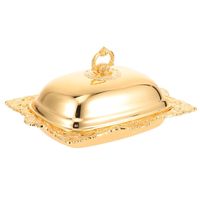 Beurrier en métal au design élégant avec couvercle de protection, réutilisable, pour le comptoir de cuisine, à prix raisonnable
