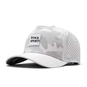 Chapeaux de golf imperméables avec logo personnalisé Chapeaux de camionneur 5 panneaux Casquette de camionneur perforée de haute qualité Casquette de camionneur camouflage avec patch en PVC - Product Image 3