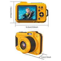 Kamera Digital 4K 56MP Tahan Air 33 Kaki dengan Zoom Optik 6X Anti-Goyang, Deteksi Wajah, Sensor CMOS untuk Menyelam