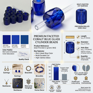 Perles de verre facettées avec des coupes étincelantes pour la fabrication de bijoux, l'artisanat, les accessoires, la décoration, les cadeaux et la vente en gros dans le monde entier - Product Image 6