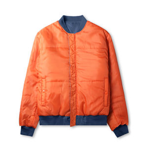 Blouson bomber coupe décontractée pour homme, coupe longue, imprimé personnalisé, style streetwear, coupe-vent, fin, faible MOQ, vente en gros - Product Image 3