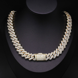 Iced Out Cuban Link Chain <b>Necklace</b> Moissanite Diamond 925 Silver Hip Hop Jewelry Luxury <b>Statement</b> Chain - Product Image 1