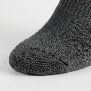 Crew <b>Socks</b> Solid Dark Gray Knitted Breathable Polyester Spandex Adult Casual Daily Wear Autumn Season - Product Image 6