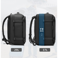 Sac à dos pour ordinateur portable Eastshine, unisexe, imperméable, grande capacité, extensible jusqu'à 17 pouces, pour la randonnée
