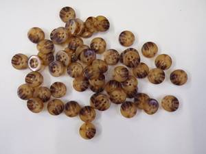 High Quality Custom Round 4-Hole Buffalo Horn Animal Style Durable <b>Handmade</b> Sewing Buttons for <b>Clothes</b> Shirt Suit - Product Image 1