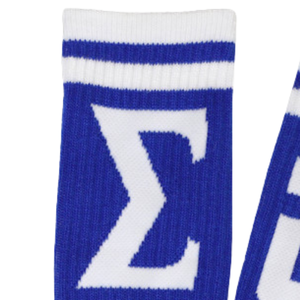 Phi Beta Sigma Royal Blue Crew <b>Socks</b> Fraternity Knit Athletic Comfortable Stretch Breathable Everyday Wear - Product Image 4