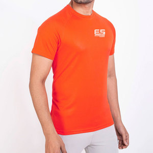 เสื้อยืดออกกำลังกายผู้ชายสีพื้นคุณภาพสูง ทรงปกติ ระบายอากาศได้ดี แห้งเร็ว ปรับแต่งได้ - Product Image 3