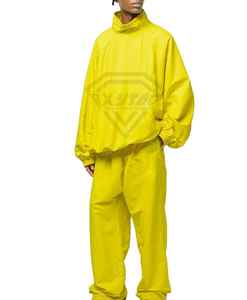 Premium Yellow Tracksuit Men Custom Windbreaker Set Waterproof Pullover <b>Jacket</b> Baggy Pants OEM Clothing Manufacturer Bulk Sale - Product Image 1