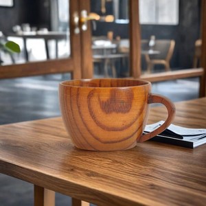 Taza de Café Latte de Madera de Diseño Clásico Moderno con Asa, Ecológica y de Gran Capacidad para el Hogar, Bar, Restaurante, Viajes y Uso al Aire Libre - Product Image 5