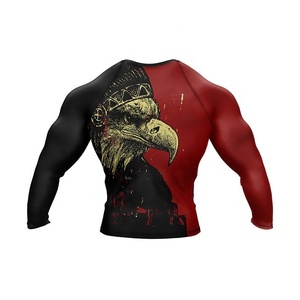 Rashguard de fitness à manches longues de haute qualité, compression MMA BJJ, séchage rapide, respirant, anti-UV, tissu imprimé par sublimation intégrale - Product Image 1