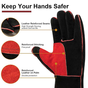 Gants de soudage TIG en cuir blanc, longueur coude, respirants, pour usage extérieur, toutes saisons, vente en gros - Product Image 5