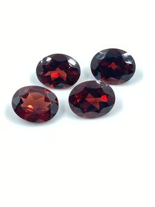 Pierre de grenat rouge naturelle taillée, pierre précieuse de haute qualité, belle forme ovale, 8x10MM, 11,55 carats, 4 pièces - Product Image 2