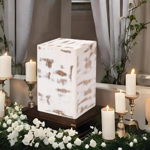 Urna de madera blanca de diseño personalizado con tapa deslizante, caja de urna de madera de mango para mascotas, cenizas humanas adultas que honran a tu amado con dignidad - Product Image 5