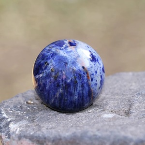 Premium Quality Dynamic <b>Crystal</b> Natural Blue Sodalite <b>Crystal</b> <b>Sphere</b> High Polished Carved Gemstone for Healing Meditation - Product Image 4