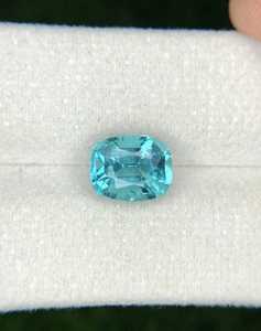 Apatita Natural Rara Color Paraíba, Azul Verde Neón de Brasil, Gema Suelta Certificada por IGI, Corte Octogonal, Alta Calidad para Joyería Fina - Product Image 2