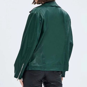 Women Genuine <b>Leather</b> <b>Jacket</b> Quilted Woven <b>Jacket</b> Heated Slim Fit <b>Long</b> Sleeve Outerwear with Padded Lining <b>Leather</b> Women <b>Jackets</b> - Product Image 2