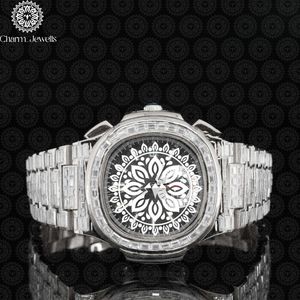 Charm_Jewells Luxury Yellow Gold Watch Round Case 42mm Analog Quartz Sapphire Crystal <b>Chronograph</b> Unisex Fashion - Product Image 2